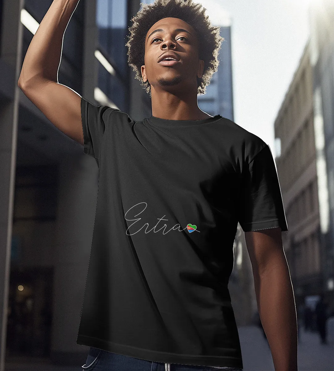 1sttheworld T-Shirt - Ertra Simple Love T-Shirt Black A35