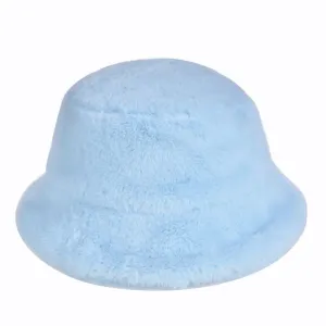 Baby Blue Fluffy Bucket Hat