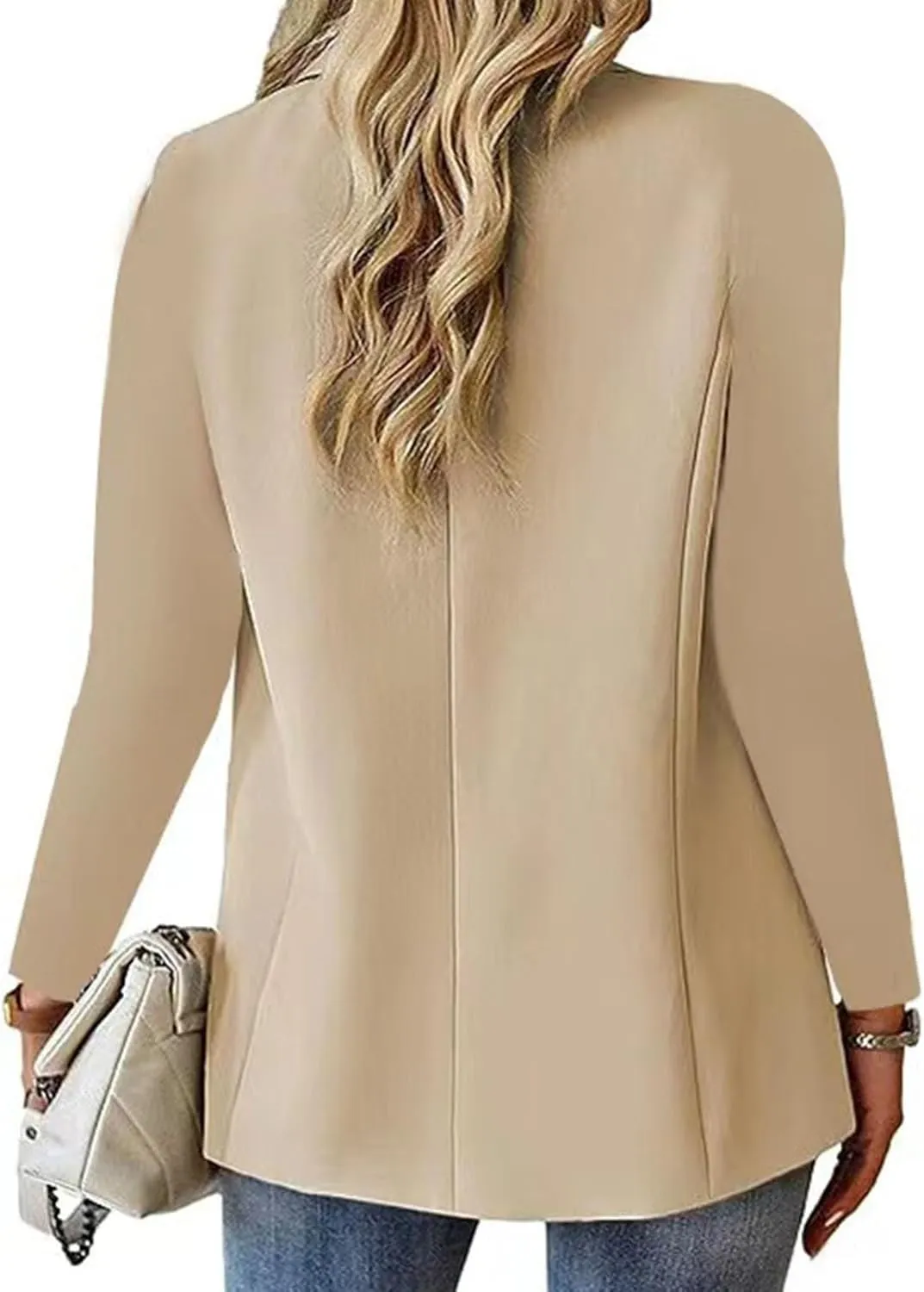 Blazers for Women 2025 with Pocket Business Casual Jacket Long Sleeve Open Front Cardigan Work Suit Fashion Blazers