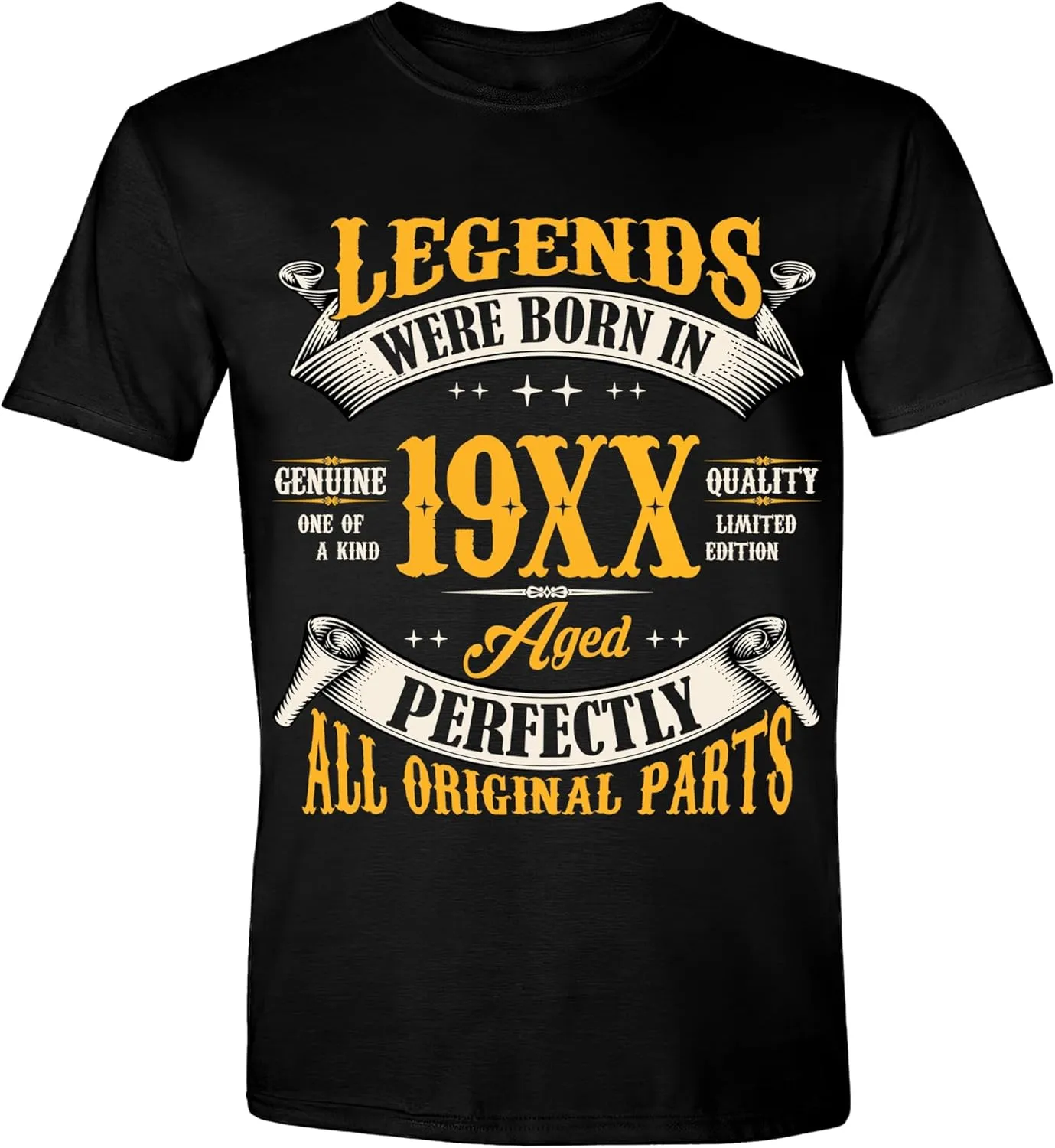 Customized Birthday T-Shirt for Men, Legends were Born in 19XX Custom Year Designs, Personalized T Shirt for Men & Women