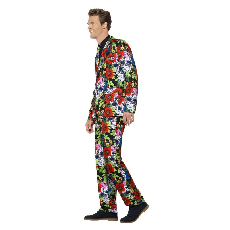 Day of the Dead Stand Out Suit, Multi-Coloured