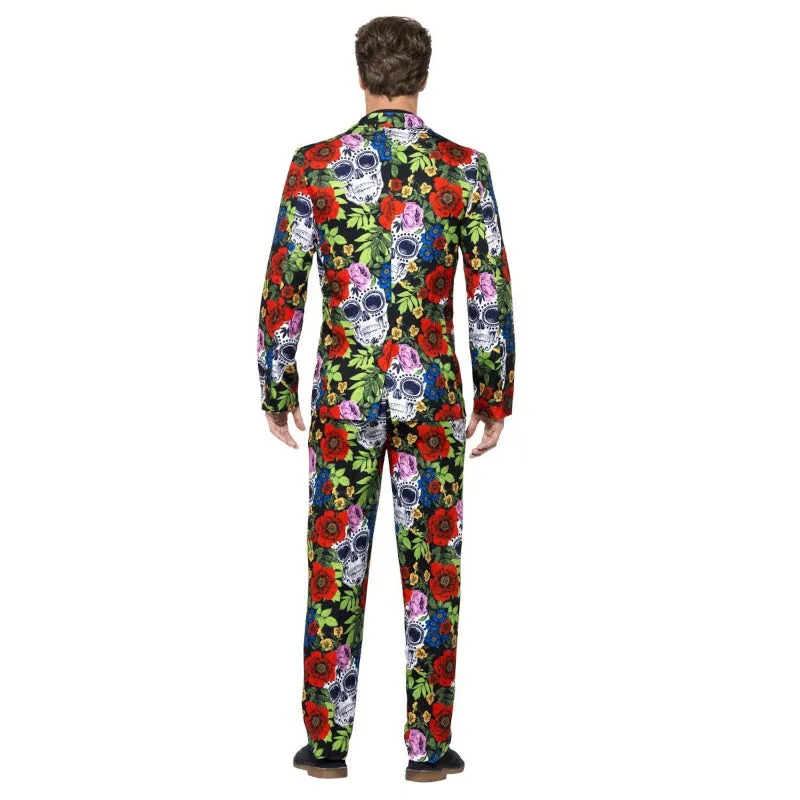Day of the Dead Stand Out Suit, Multi-Coloured