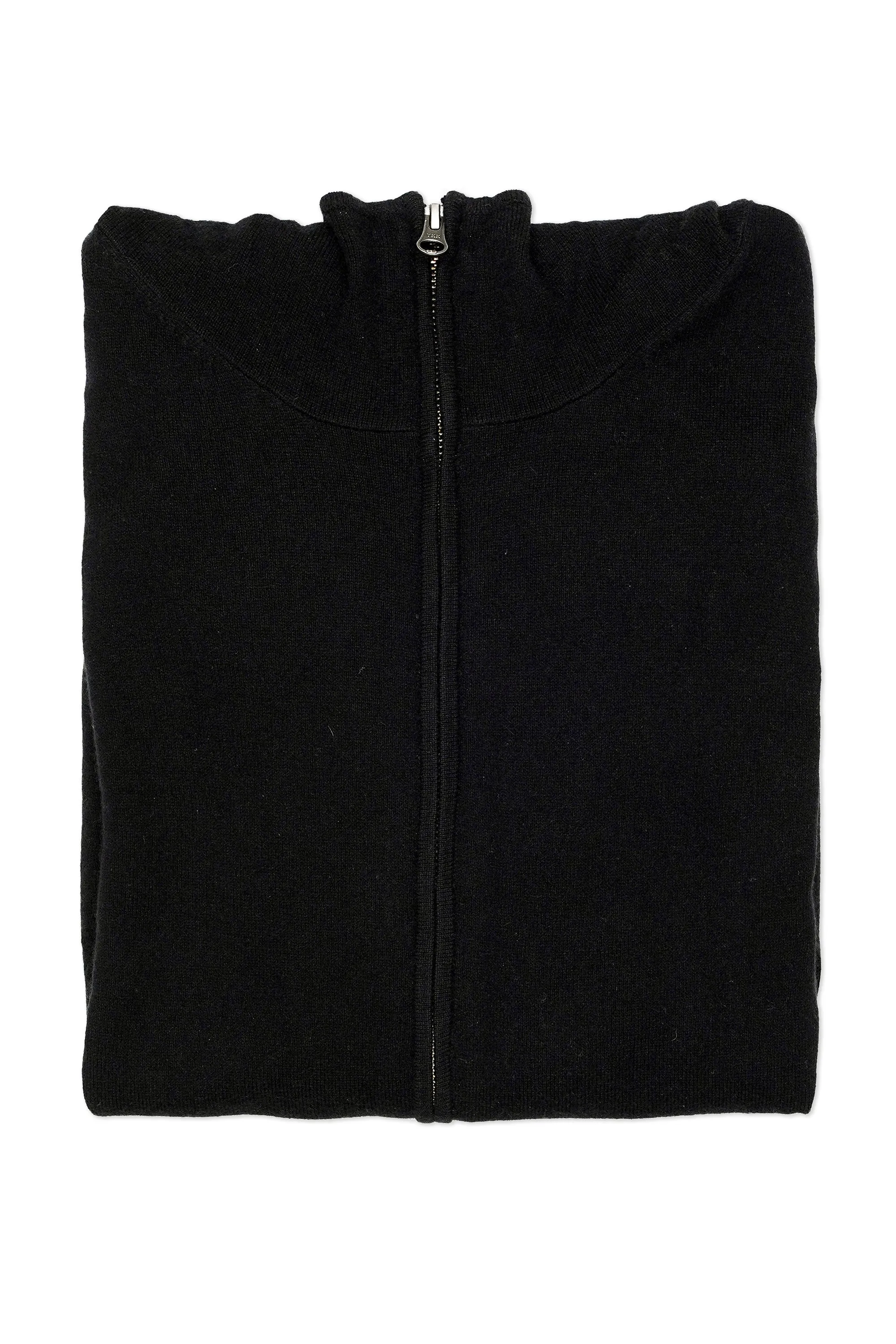Dreyden Black Cashmere Silk Zip Hoodie