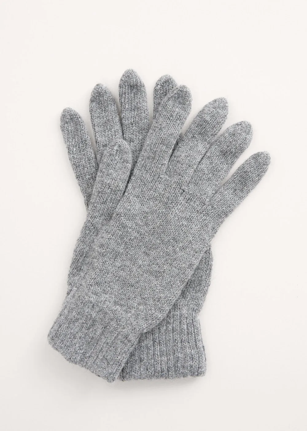 GINA CASHMERE MIX GLOVES - GREY