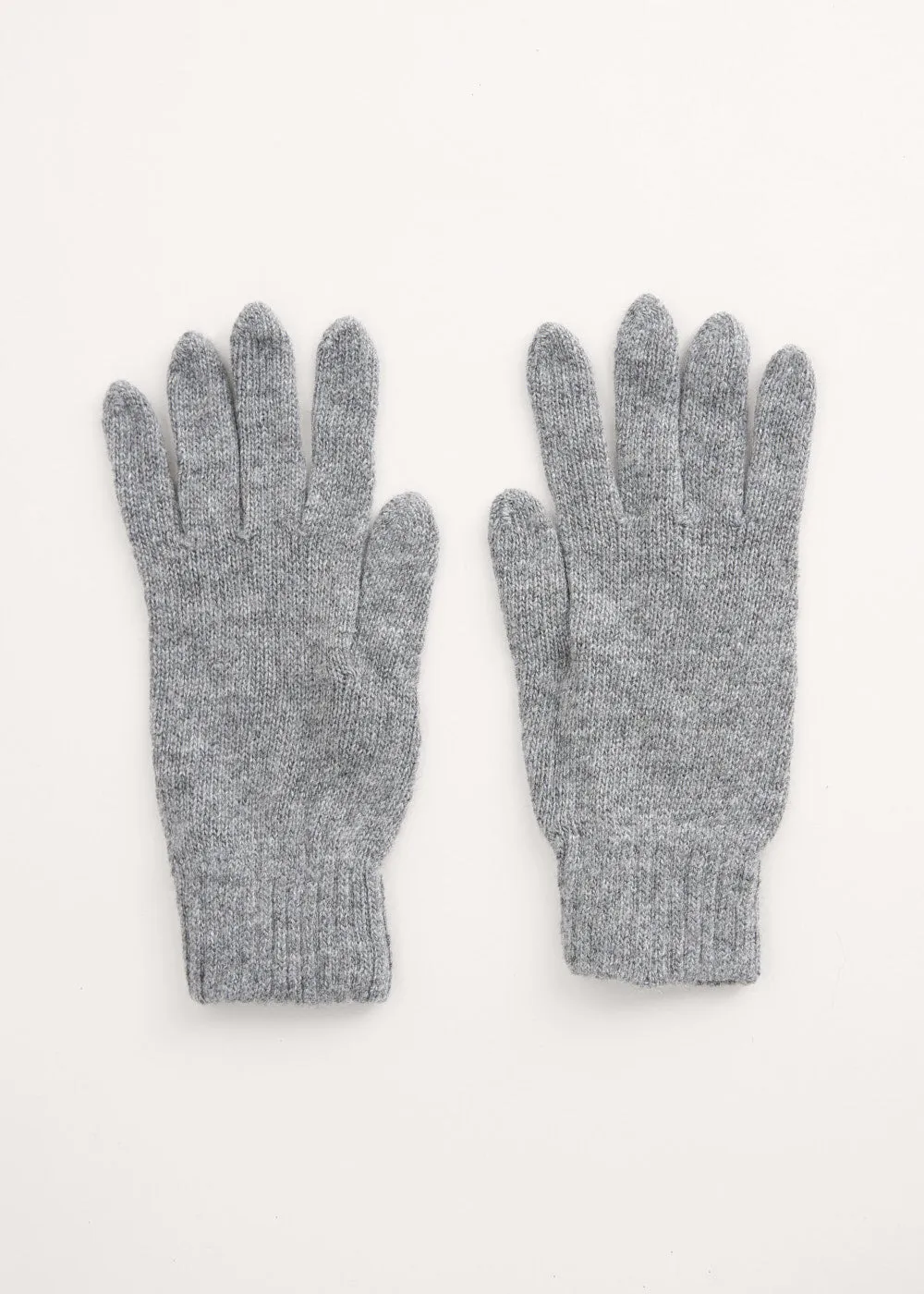 GINA CASHMERE MIX GLOVES - GREY