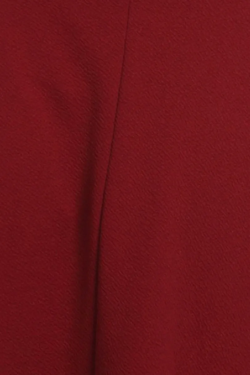 High waist A-line skirt style 613 in Red
