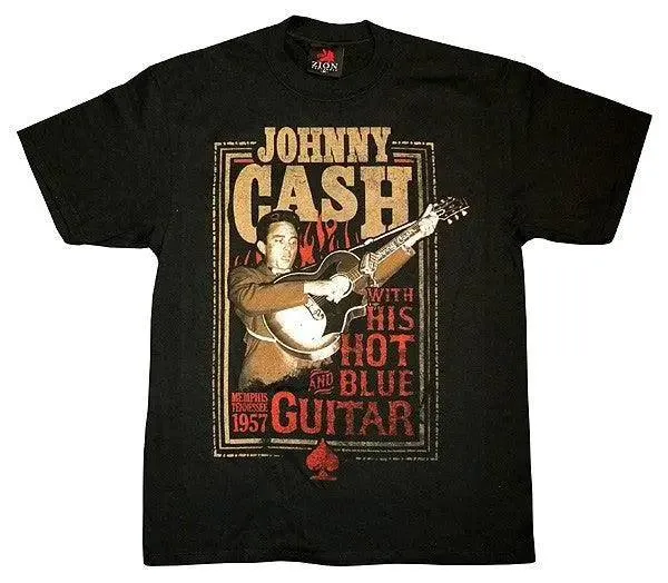 Johnny Cash Blue Guitar Shirt