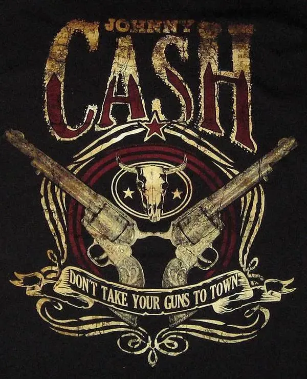 Johnny Cash Blue Guitar Shirt