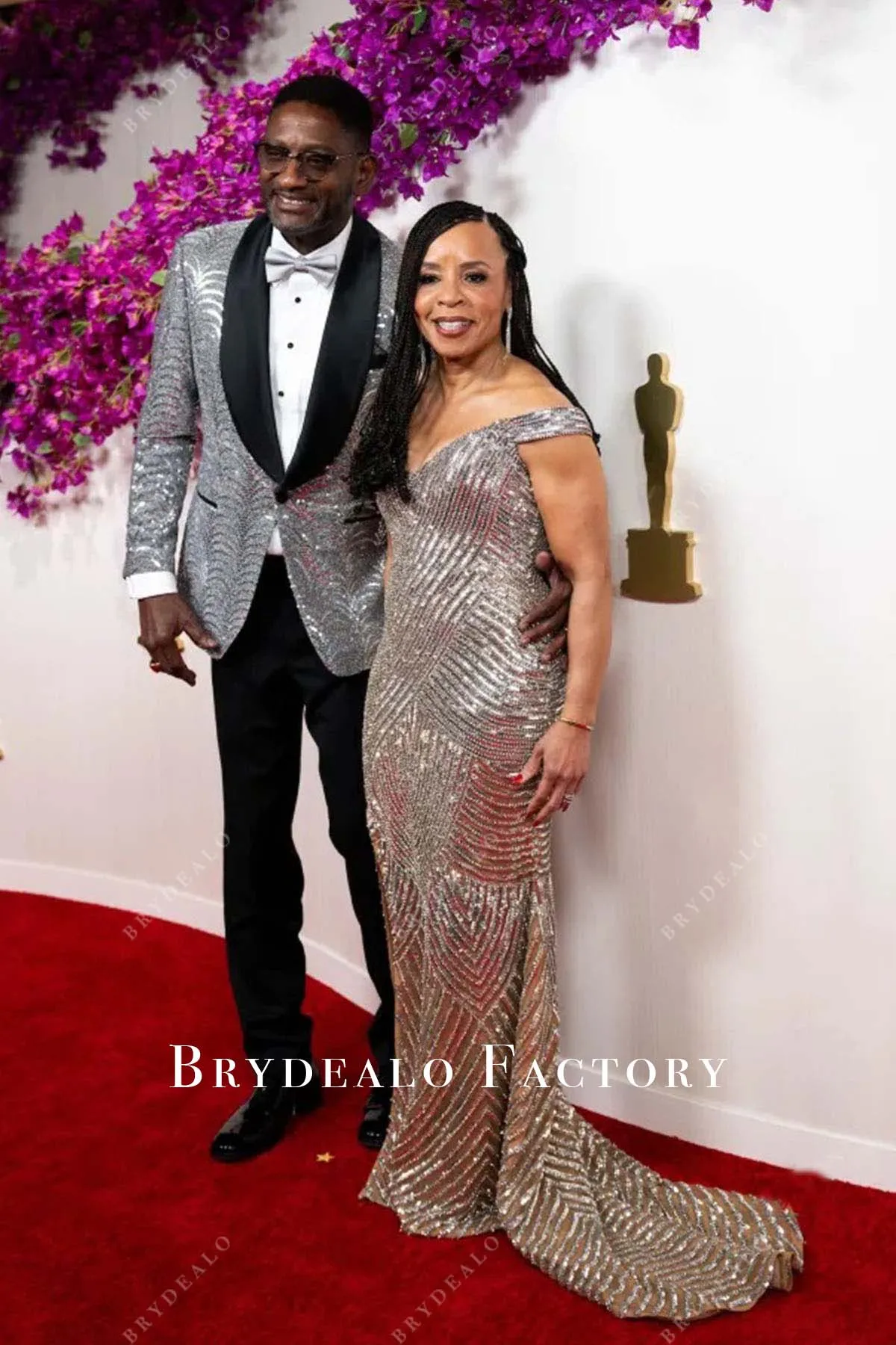 Kimberly Godwin 2024 Oscars Red Carpet Sequined Dress