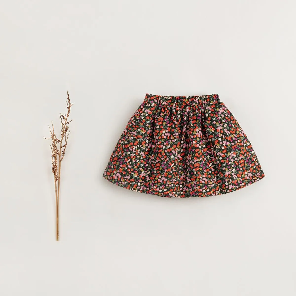 MARC & JANIE Girls Floral A-line Corduroy Skirt 231561
