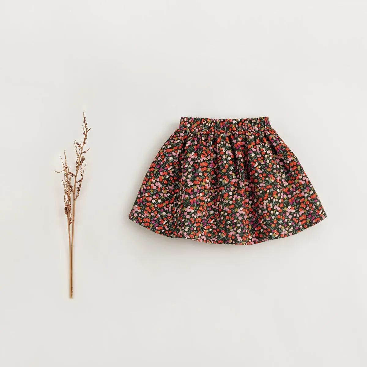 MARC & JANIE Girls Floral A-line Corduroy Skirt 231561