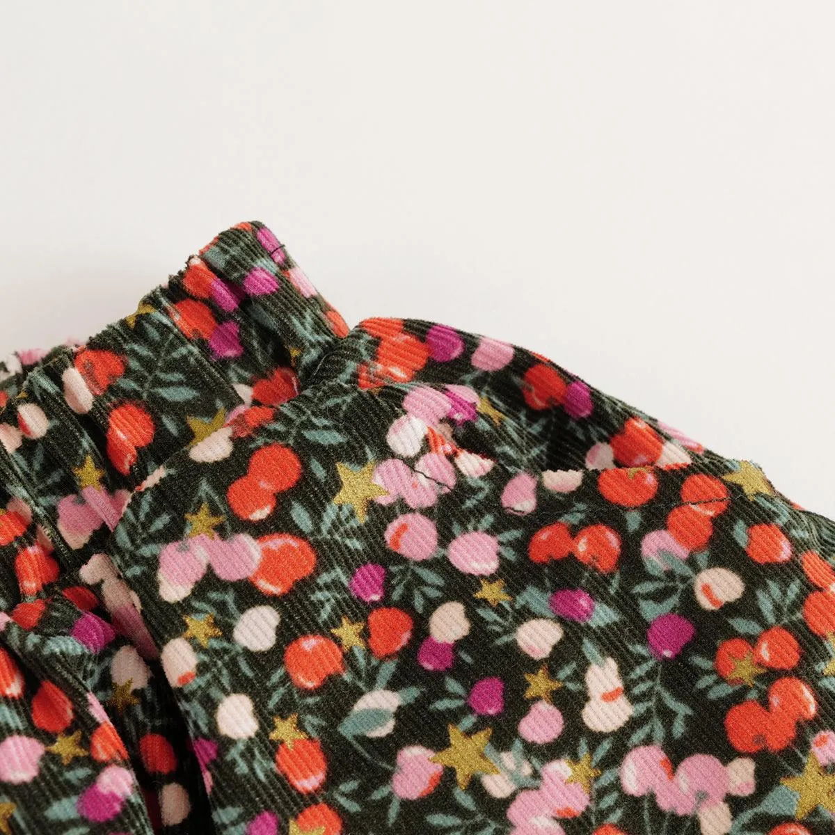 MARC & JANIE Girls Floral A-line Corduroy Skirt 231561