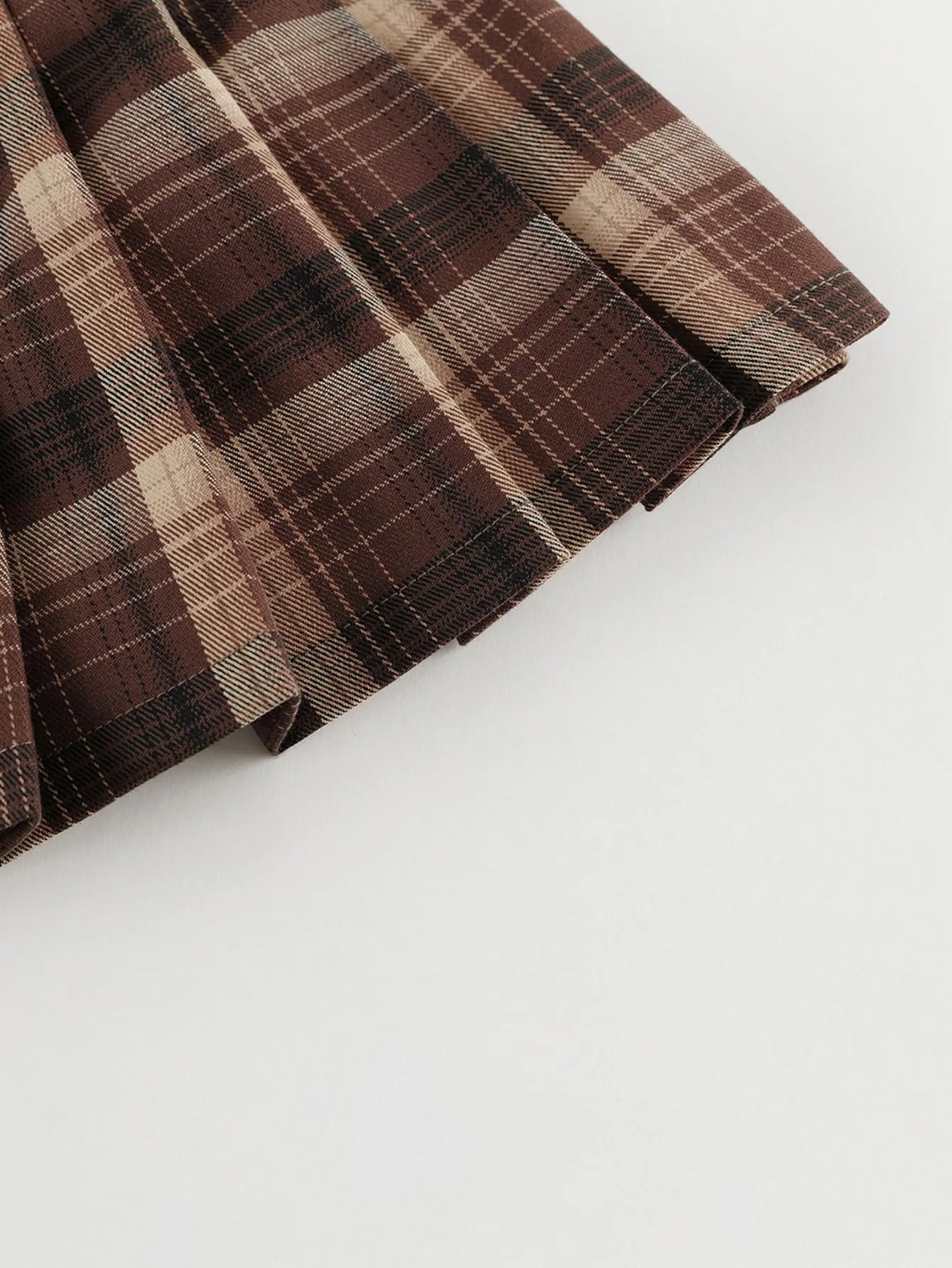 MARC & JANIE Girls Plaid Half A-Line Skirt 241272