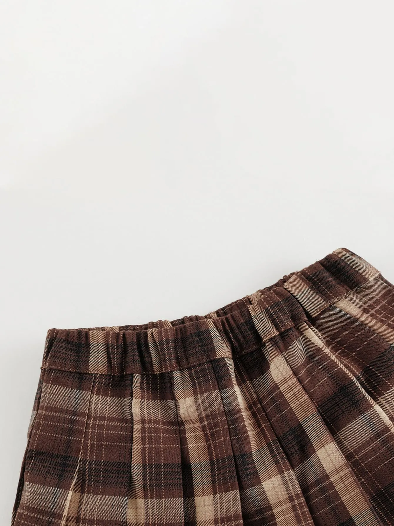 MARC & JANIE Girls Plaid Half A-Line Skirt 241272