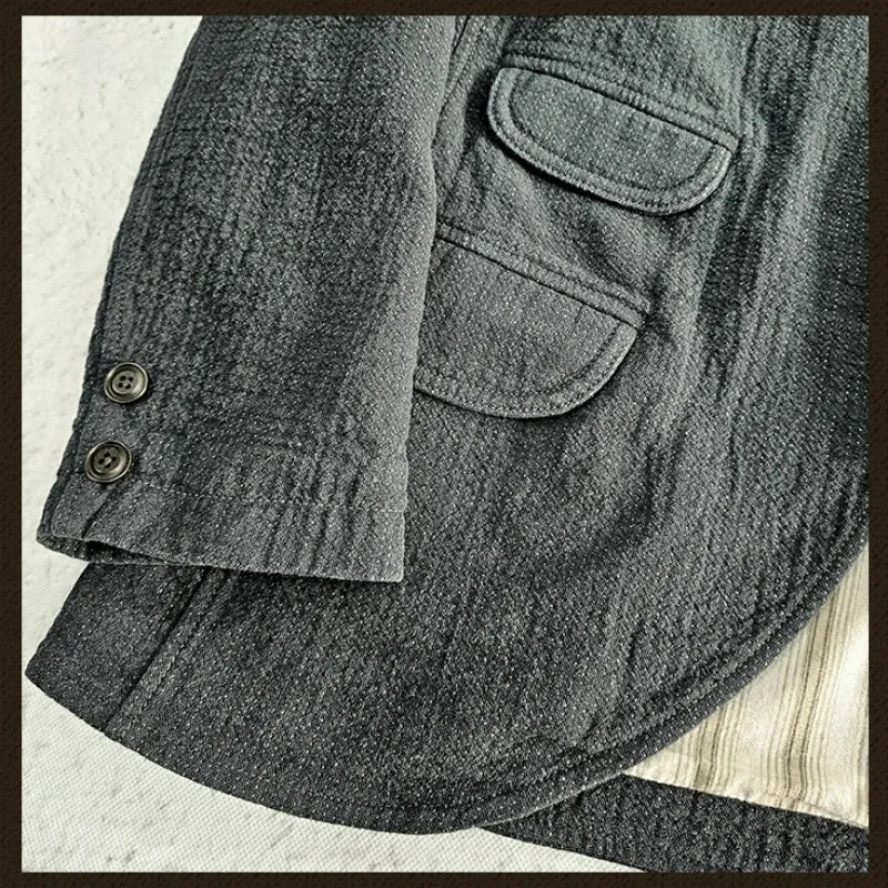 Men's Vintage Blazer - Single Breasted Suit Jacket