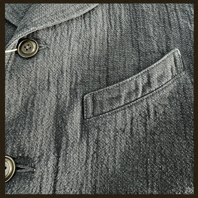 Men's Vintage Blazer - Single Breasted Suit Jacket