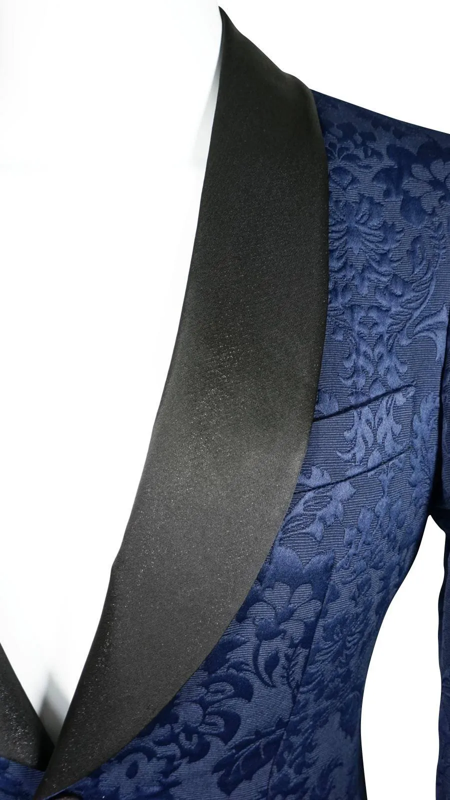 Navy Blue & Black Fiore Dinner Jacket