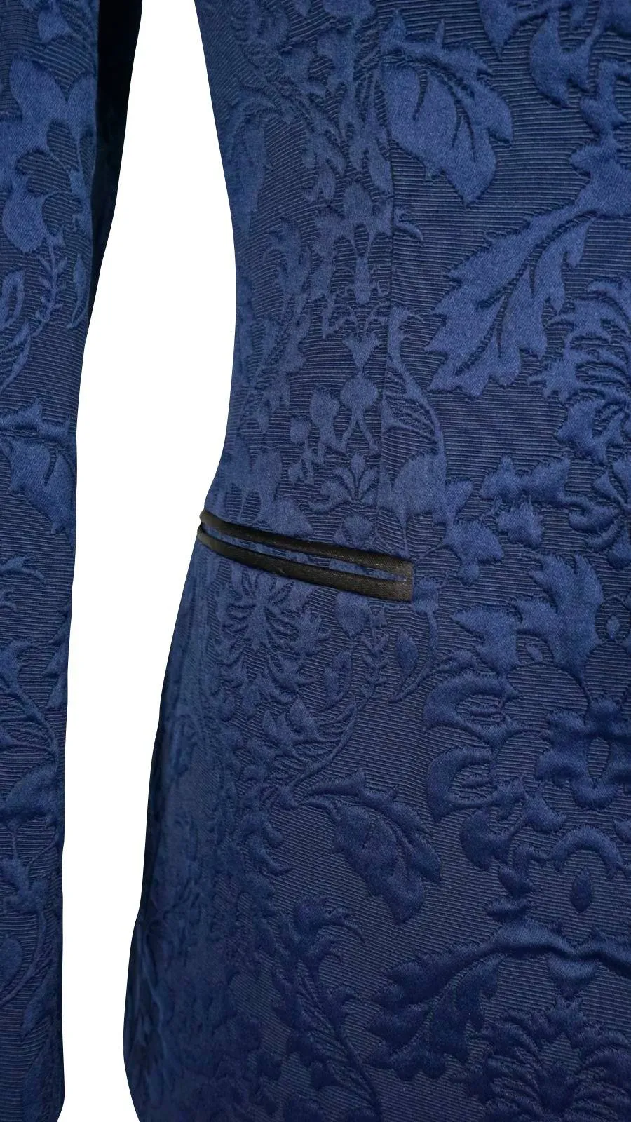 Navy Blue & Black Fiore Dinner Jacket