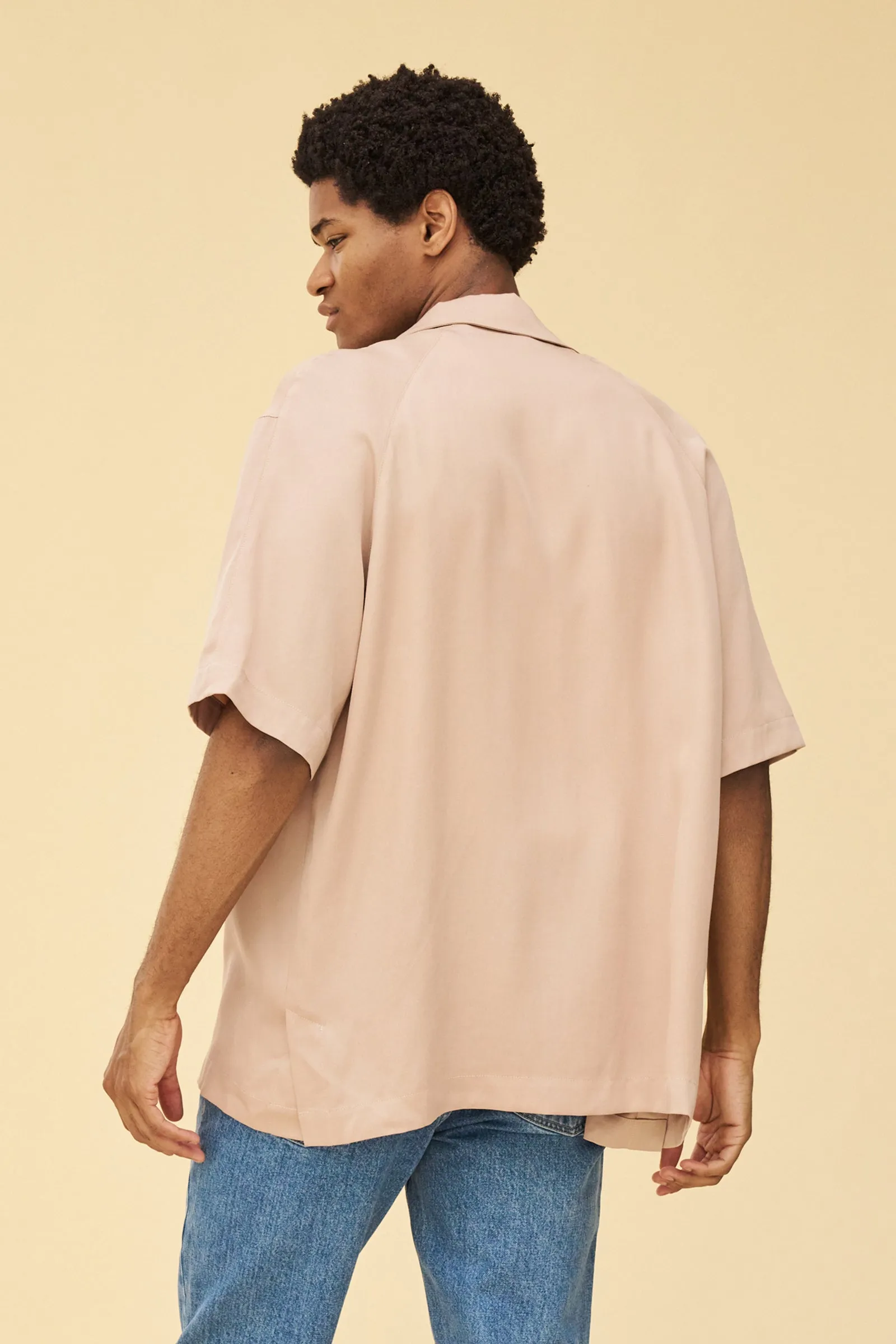 NUDE TENCEL CUBAN SS SHIRT