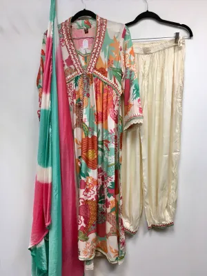 RBD060- Pure muslin empire cut suit with dupatta