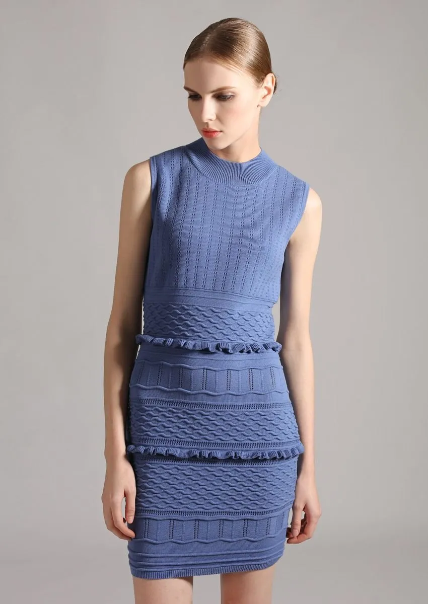 Rounded Neck Knitted Dress