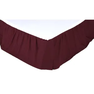 Solid Burgundy Bed Skirt - Twin