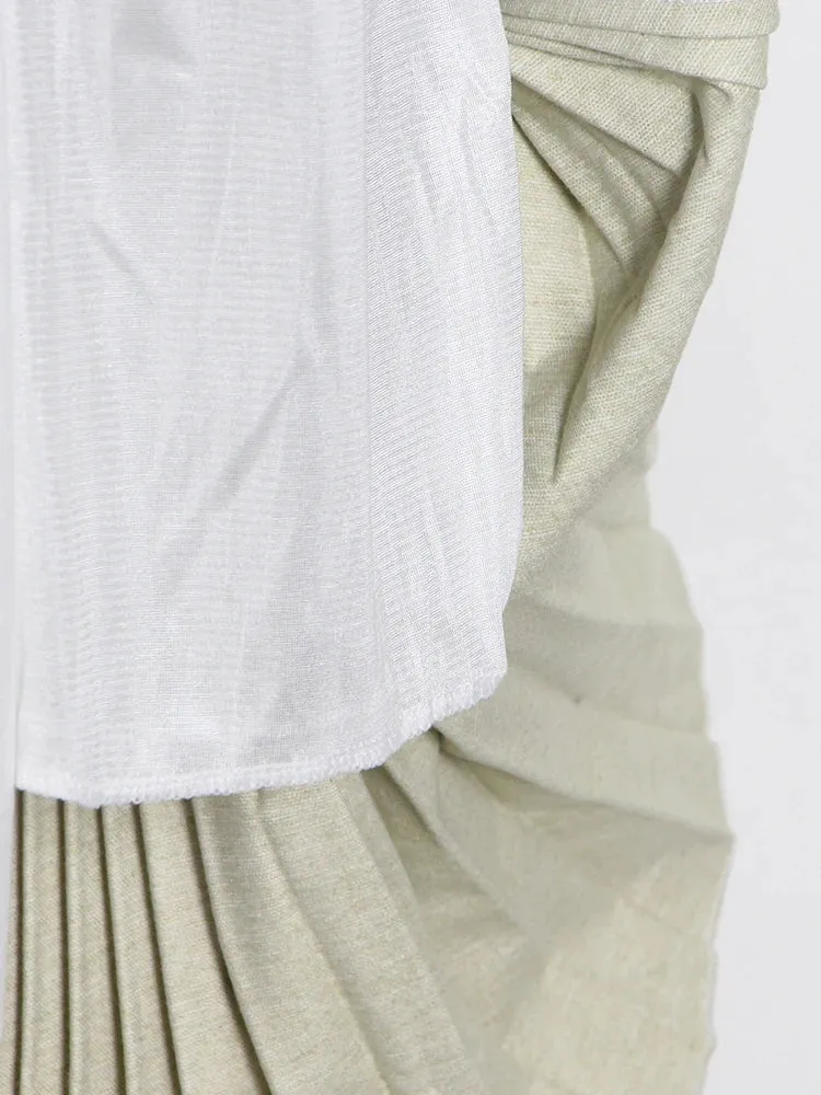 Streetwear Asymmetrical Hem Skirt For Women High Waist Patchwork Colorblock Long Skirts Female Summer Clothing