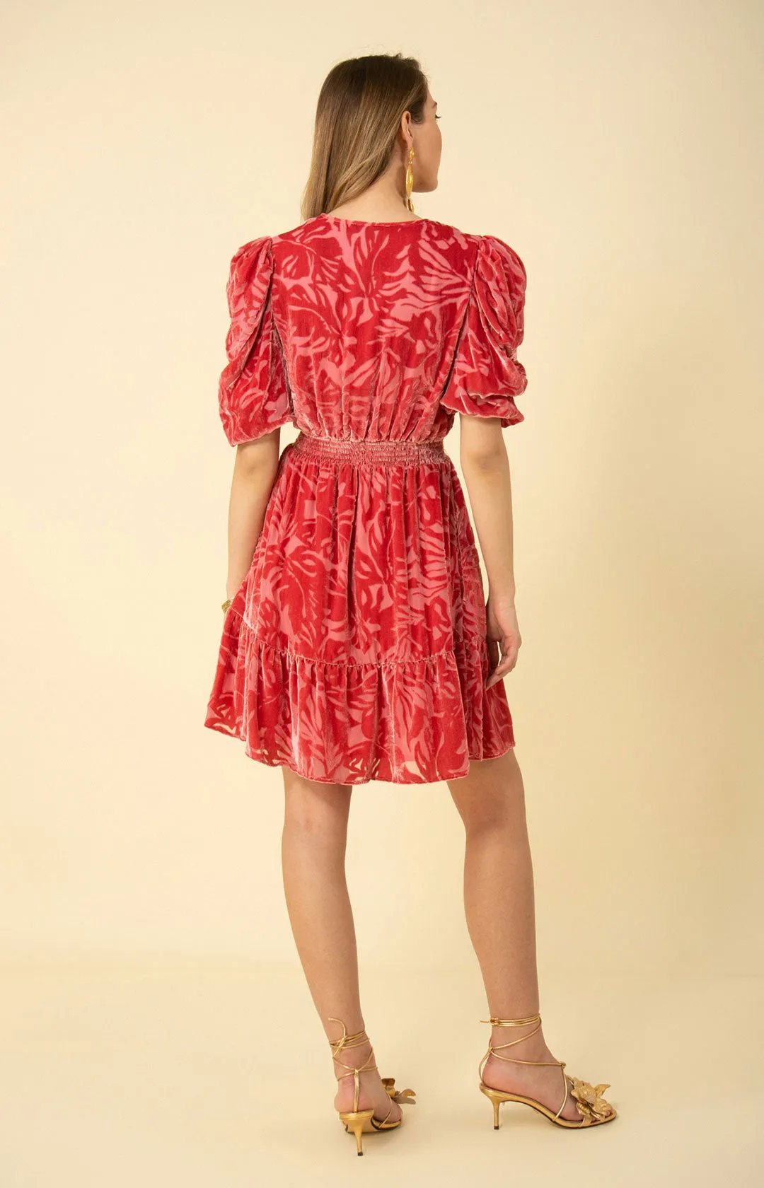 Willow Solid Velvet Burnout Dress