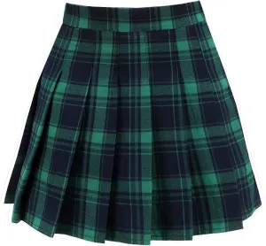 Women's High Waist A-Line Pleated Mini Skirt Short Tennis Skirt
